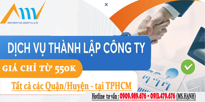 Dịch vụ thành lập công ty trọn gói TPHCM Giá Cạnh Tranh - Anh Minh
